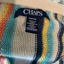 CHAPS  women's size small colorful oversized knit sweater, 3/4 sleeve Photo 3