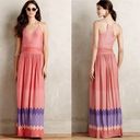 Anthropologie Nomad Morgan Carper  Sunfall Maxi Dress Sz M Women’s Coral Purple Photo 1