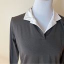 Polo SPORT HALEY gray white collar golf  shirt M Photo 1