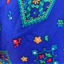 Vintage Blue  Scarf Floral Geometric Pattern Long Rectangular Unique Retro Fun‎ Photo 4