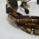 Kenneth Cole  Tiger Eye Leather Toggle Bracelet Photo 1