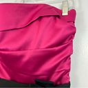 White House | Black Market WHBM Pink/Black Satin Strapless Rhinestone Bodycon Pencil Dress Size 4 Photo 3