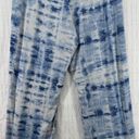 Lucky Brand  Women Sleep Pant Sz L Blue Tie-Dye Drawstring Waist Soft Knit Lounge Photo 1