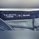 Talbots  Flawless Women’s 6P Petite Slim Ankle Tuxedo Stripe Leg Dark Wash Photo 5