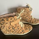 Rebecca Taylor  leopard wedge sneakers size 10 Photo 0