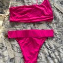 Meshki High Waist V Bikini In Hot Pink Photo 1