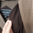 Gallery VINTAGE! 90’s  BROWN AND TAN TIE FRONT NECK BOW HOODED TRENCH COAT JACKET Photo 4