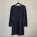 Garnet Hill  Charcoal Merino Wool Long Sleeve sweater Dress XS Photo 2