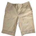 Ralph Lauren L-RL Lauren Active  Bermuda Shorts Women’s Off Beige Cuff Hem Sz 2 Photo 0