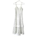 Alexis  Harlowe Lace Tiered Midi Dress in White Sz XS Photo 2