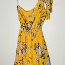 Shoshanna  Women's Yellow 100% Silk Carmela One Shoulder Floral Dress Size 12 Photo 0