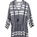 Rails  Adelinel Dress Sapphire Jacquard Navy White Tassle Long Sleeve Size M Photo 4