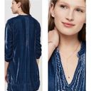 CP Shades  Free People Small Velvet Tunic Dress Silk Top Blue Regina Top S Photo 4