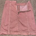 Free People Pink Denim Skirt Photo 2