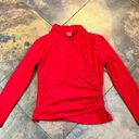 Sunny Leigh  Women’s Red Sweep Wrap Sweater Small Photo 2