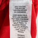 Treasure & Bond NWT  Cashmere Blend V-Neck Sweater in Poppy Red Size Medium Photo 5