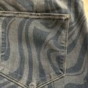 Hollister Size XL Blue Marble Zebra Print Ultra High Rise Flare Leg Jeans Photo 4