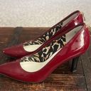 Anne Klein  Red Patent Leather High Heels 3.5" with Zipper Size 9 Photo 1