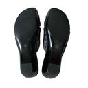 st. john's bay  women's 7.5 black leather slip on sandals 2 1/4" heel Photo 10