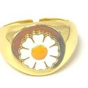 Daisy New Women’s Gold  flower cuff ring Photo 0