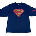 DC Comics Vintage Superman Long Sleeve Blue Long Sleeve T-shirt Photo 0