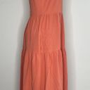 Comfy And Ready Reilly Ruffle Maxi Dress Size Small In Apricot Photo 8