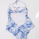 Victoria's Secret  Tie Dye Blue V-Neckline Cloud Swimsuit Photo 4