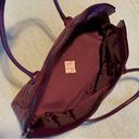 Estée Lauder  plum Microsuede 18” satchel/tote bag with matching make-up bag Photo 2