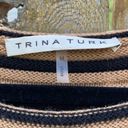 Trina Turk  100% Merino Wool Striped Boatneck Sweater Sz M Photo 2