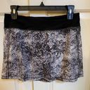 Lululemon Pace Rival Skirt Skort Black White 6 Tall Photo 0