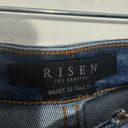 Risen Exposed Button Fly High Rise Bootcut Jeans Frayed Hem Size 15/32 Photo 4