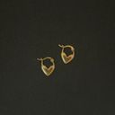 18K Gold Plated Love Heart Hoop Earrings for Women Photo 1