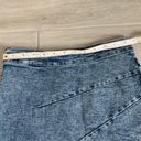 The Comfy Denim acid washed split pencil blue jean skirt, stretchy and / Size S Photo 16