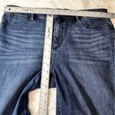 Talbots  flawless five pocket straight denim jeans sz 12 ankle rollup frayed hem Photo 7