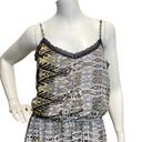 Bobeau  Women Medium Black Gray Yellow Animal Print Casual Maxi Dress Photo 2