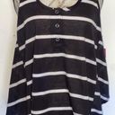 Poof  Excellence  Womens Blouse Tank Sz Small Striped Sleeveless Swing High Low Photo 5