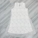 Calvin Klein  Polkadot Chiffon Sleeveless Tent Swing Dress White Grey Size 8 Photo 11