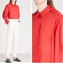 Maje  Calix Cotton Shirt in Red Photo 1