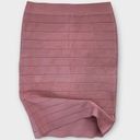 Bebe  Light Rosette Pink Women's XS Bandage Pencil Barbiecore Zip Bodycon Skirt Photo 3