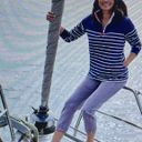 WoolOvers 100% Organic Cotton Striped Blue White Marine Vibe Sweater, size XXL Photo 2