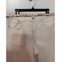 & Denim Women's High Waist Raw Cut Wide Leg Crop Pants White Light Wash Size 31 Photo 5