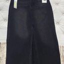 Tinseltown NWT  Hi Rise Maxi Black Skirt Denim Jean skirt front opening Junior M Photo 1