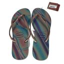 Havaianas - Slim Metallic Rainbow Flip-flop- Women's Size 11/12 Multicolored NWT Photo 0