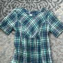 Vintage The Vermont Country Store Mountain Mercantile Plaid Maxi Dress Green 16 Blue Photo 2