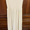 American Eagle Off-White Cream Strapless Wide Leg Romper / Jumpsuit, Medium Photo 0