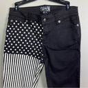 Tripp NYC  jeans women's 29 black stars stripes bandana goth colorblock Photo 3