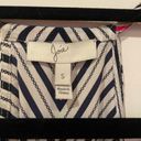 Joie  pink, white & navy blue silk tank top size Small! Photo 2