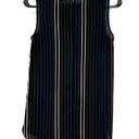 Who What Wear ‎ size XS sleeveless blouse black with multi color stripes down Photo 1