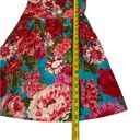 Xhilaration  Women’s Size XS Floral Dress Smocked Back Red Blue Multicolor #11•4 Photo 7