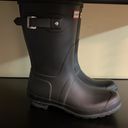 Hunter  Original Short Women's Casual Boots Black Rain Snow Size 8 B53 Photo 6